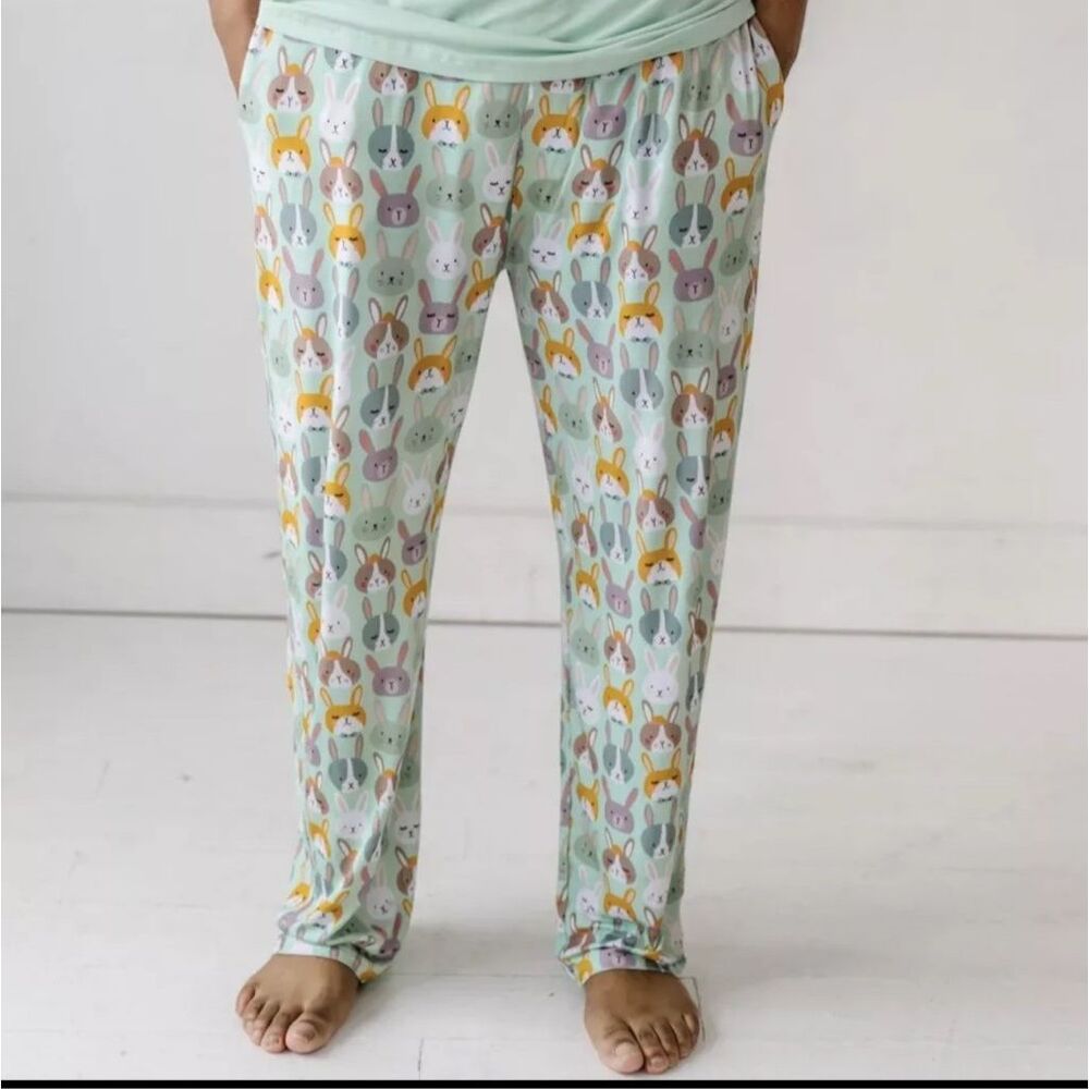 Little Sleepies Mint Bunny Print Pajama Pants